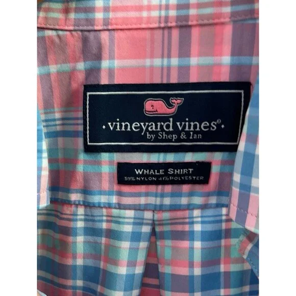 Lot of 3 Vineyard Vines Shirts Boys Large 16 Long Sleeve Whale Shirt Plaid - Picture 14 of 15